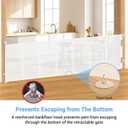 HAMOPY 120 Inch Reinforced Strip Extra Wide Retractable Baby Gate, 33" Tall, Prevent Crawling Through, Wide Extra Long Child Safety Gate for Indoor Baby Fence, Outdoor, Stairs, Deck(White)