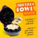 Nostalgia Taco Tuesday Tortilla Bowl Maker For Baked Taco Bowls, Tostadas, Salads, Dips, Appetizers, and Desserts, 8 to 10 Inch Tortillas, Red