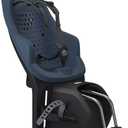 Thule Yepp 2 Mounted Child Bike seat, Adjustable footrests, 5-Point Harness and Easy to Mount Design (Majolica Blue)