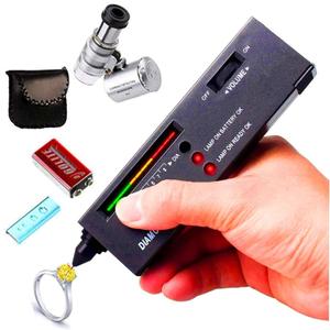 Diamond Tester60X LED Magnifying Glasses Jeweler Tool Kit Combo for Novice and Expert - Diamond Selector 9V Battery Included(Diamond Tester+)