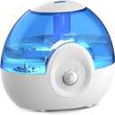 raydrop Cool Mist 2.2L Humidifiers for Bedroom, 28dB Whisper-Quiet Ultrasonic Humidifier, Easy to Clean Home Humidifier, Auto Shut-Off, 30H Work Time, Night Light (Blue)