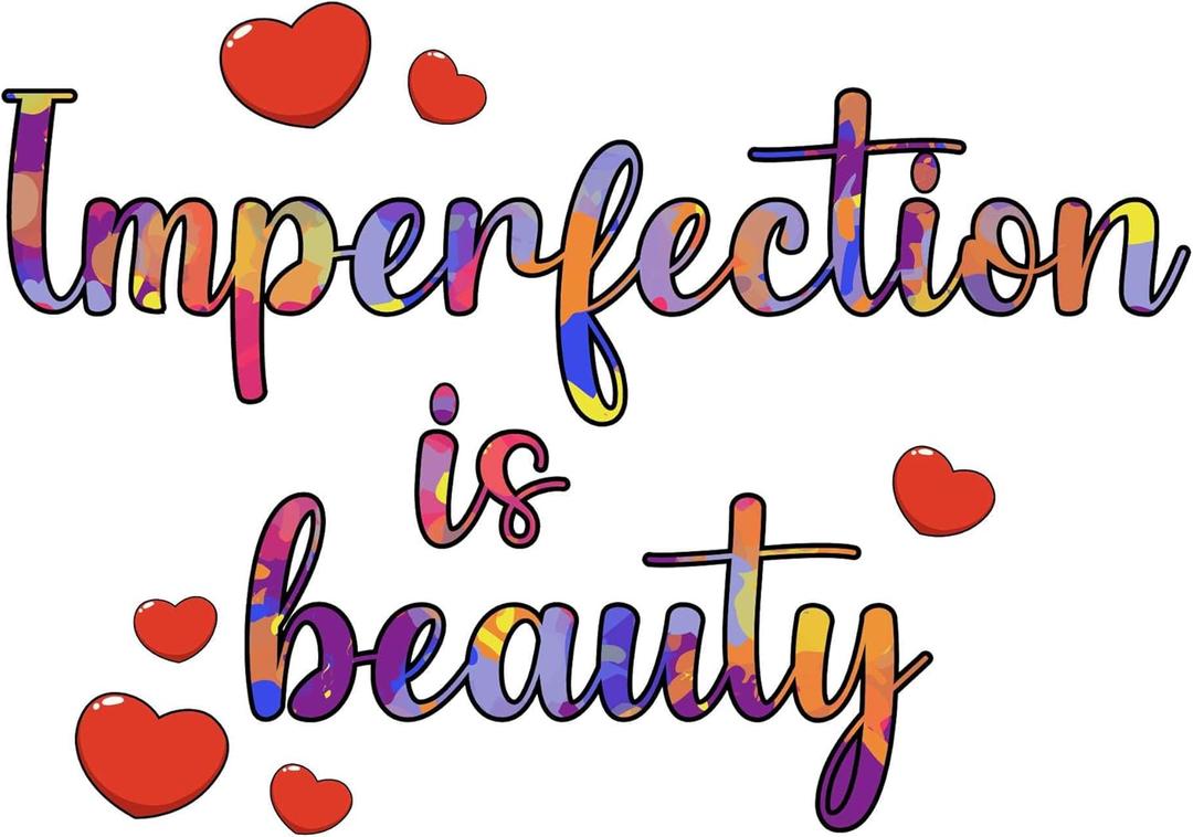 Beautiful Quote Wall Decal Imperfection is Beauty Imperfection is Beauty Cute Coloured Size: 30 Inch X 21 Inch