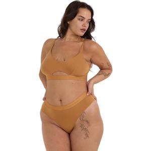 Organic Basics Women's Soft Touch Thong Underwear (Beige, XL)