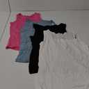 BQTQ 5 Pack Women's Tank Tops Square Neck Sleeveless Ladies Tank Top Undershirts Large,  Black,white, Gray, Blue, Rose Red