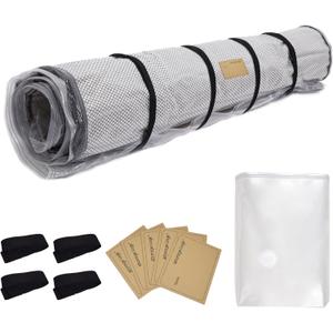 Foam Mattress Vacuum Bag (Queen/Full/Full XL) with Straps and 5 Name Tag Stickers, Moving, Sealable Bag for Mattresses, Double Zip and Leakproof Valve
