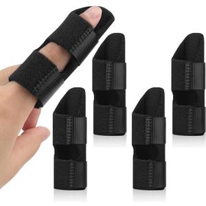 2 x 5PCS Trigger Finger Splint, Finger Braces Joint Stabilizer, Adjustable Mallet Splint and Hand Brace, Finger Straightener for Arthritis Fits Thumb, Index, Middle, Ring and Pinky Finger5PCS