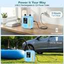 Electric Paddle Board Pump Portable, 22 PSI Rechargeable Electric SUP Air Pump, Intelligent Dual Stage Inflation & Deflation, Auto-Off, for Paddle Boards, Kayak, Kite, Tent (Blue)