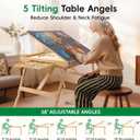 TEAKMAMA Puzzle Table 27.6" Tall 1500 Piece Puzzle Board with Drawers, 34.2" x 26.3" Adjustable 5-Tilting-Angle Jigsaw Table with Legs, Jigsaw Board for Adults, Nature, 1500pc