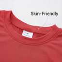 FREELYVE Girls Summer Short Sleeve T Shirts Casual Kids Tops Crewneck Tees Tween Girls Basic Clothes, Red, 14Y