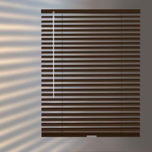 Aluminum Mini Blinds for Windows Cordless Horizontal Window Shades for Light Adjustment, Metal Venetian Blinds Waterproof for Bedroom, Bathroom, 32" W x 64" H, Brown