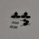T Handle Door Lock 2PCS Truck Cap Replacement with 2 Keys Zinc Alloy Lock Black T-Handle Latch Set for Garage Door Lock Truck Camper Cabinet Door