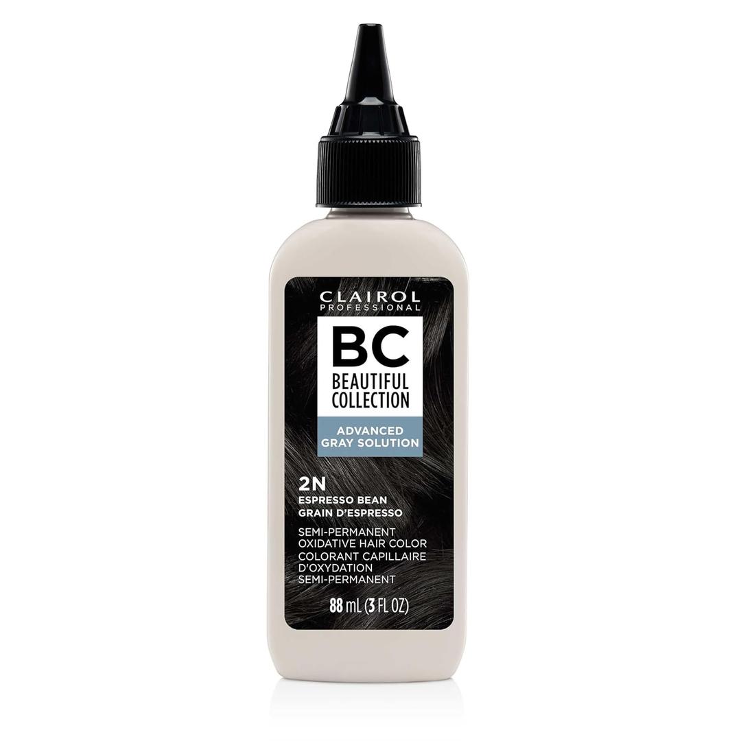 2 x Clairol Professional Beautiful Collection Advanced Gray Solutions | Semi-Permanent Hair Color with Gray Coverage for All Hair Textures | Packaging May Vary