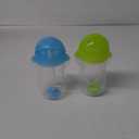 Munchkin Any Angle Weighted Toddler Straw Cups with Click Lock Lid, 10 Ounce, 2 Pack, Blue/Green
