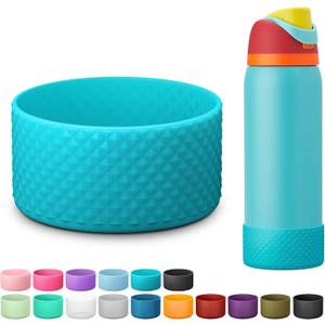 Silicone Boot for Owala Water Bottle 24 oz 32 oz 40 oz, Anti-Slip Protective Sleeve for FreeSip/Twist/Flip Stainless Steel Water Bottles Accessories (Blue)