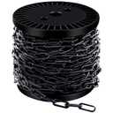 50 ft 1/12" Metal Hanging Chains Fixture Chain Decorative Black Chain Light Duty Chain Utility Chains for Hanging Plants, Basket, Light Fixture, Chandelier, Lamp (2mm 50ft)