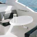 Side Mounted Boat Dinette, Removable, Adjustable Direction Boat Table Wall Mounted Dinette, ABS Waterproof Stainless Steel Table Legs Caravan and Boat.