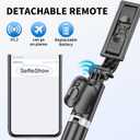 Selfie Stick Tripod, All in One Extendable & Portable iPhone Tripod Selfie Stick with Wireless Remote Compatible with iPhone 17 16 15 14 13 12 pro Xs Max, Galaxy Note10/S20/S10/OnePlus 9/9 PRO etc