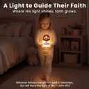 Caaaat Jesus Night Light for Kids, Cross Charm Light-Up Feature