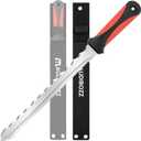 Insulation Knife - Sod Cutter Knife: stainless steel 11.14-Inch sharp blade, double side utility Lawn Repair Saw with Nylon Sheath