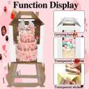 Cake Boxes - 2 Pack Tall Cake Box 10x10x12 Inch Disposable Layer Carrier with Window Large Tierd Cake Out Transport Containers with Handle for Wedding, Birthday, Party(White)