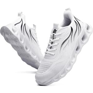 Furuian Steel Toe Shoes for Women Lightweight Indestructible Safety Work Shoes Comfortable Steel Toe Sneakers Puncture Proof Work Sneakers White,  Women's Size 6.5
