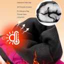 INPAKO Kids Ski Gloves Waterproof Winter Snow Gloves for Boys Girls Cold Weather Windproof Warm Mittens for Snowboard Sport Outdoor (4-6 years old, Rose Red)