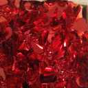 MTLEE 8 Pieces Valentine Tree Decorations Valentines Garland Shiny Heart Tinsel 6.56 Feet Each Metallic Tinsel Twist Garland for Mantle Tree Ornaments Wreath Wedding Party (Red)