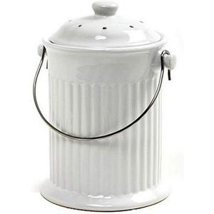 Norpro, White , 1 Gallon Ceramic Compost Keeper, One Size