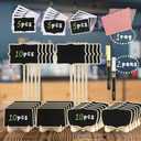 Mini Chalkboard Signs 30 Pack, Small Food Labels or Name Cards for Party Buffet Table with Wooden Stand for Wedding, Baby Shower, Mimosa Bar Supplies and Charcuterie Boards Accessories with 2 Pens
