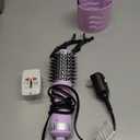 Blow Dryer Brush, Hair Dryer Brush in One, 600W Oval Hot Air Volumizer & Straightener, Anti-Frizz Blowout Styling Brush, Dual Voltage 110240V Travel (2 Inch) Purple