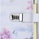 ARRLSDB A5 Creative Password Lock Journal PU Leather Combination Lock Diary Locking Journal Diary (Style 4)
