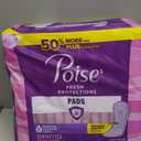 Poise Incontinence Pads & Postpartum Incontinence Pads, 6 Drop Ultimate Absorbency, Long Length, 42 Count