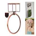 1Pcs Vintage Towel Ring with Candle Holder – Unique Antique Rustic Bathroom Accessories, Towel Holder, Wall-Mounted, Sturdy (Antique)