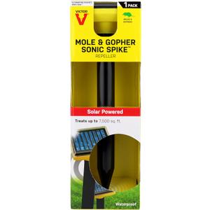 Victor M9014 Solar Powered Mole and Gopher Sonic Spike Black
