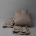 Bedsure Queen Comforter Set - 7 Pieces Beige Queen Bedding Set for All Seasons, Boho Contrasting Design Bed in a Bag with Comforter, Sheets, Pillowcases & Shams