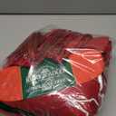 Chrisrmas Tree Skirt 60 Inches Faux Fur Red Tree Skirt with White Snowflakes Rustic Xmas Holiday Decoration