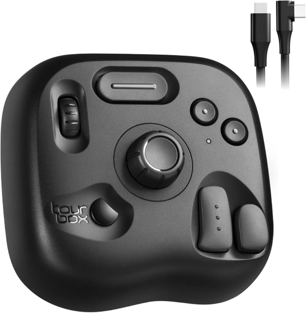 TourBox Lite - Editing Keyboard Compact, Artists Go-to Drawing Macro Keypad, Works with Clip Studio Paint & More, Creative Console Controller with Custom Software, Streamline All Workflows - Wired