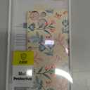 for iPhone 13 Mini Case Fashion Flower Pattern Slim Liquid Silicone Dropproof for iPhone 13 Mini Phone Cover 5.4 inch-Leaf White