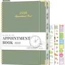 Appointment Book 2026, Hourly Planner from Jan. 2026 - Dec. 2026, 8.5"×11" Large Weekly & Monthly Appointment Planner, Daily Agenda Book with 30-Minute Interval for Office School, Green