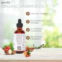 PURA D'OR 4 Oz Organic Vitamin E Oil 70,000 IU, USDA Certified Face, Body, Hair & Bath Oil with Argan, Jojoba, Rosehip, Apricot, Almond & Avocado, Lightweight Moisturizing Blend for Soft, Smooth Skin