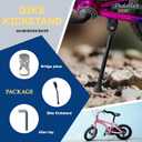 Bike Kickstand Unadjustable for Kids Bicycles Rear Kickstands Heavy-Duty Iron Bike Kick Stand for 16"-29" Wheel Girls and Boys Bike