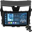 10.1 inches Android 10 Double Din Car Stereo for Nissan Altima 2013-2015 IPS Touchscreen Screen Car Radio with Carplay & Android Auto Support Backup Camera GPS FM Navi BT