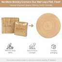 Hausattire Hand Woven Jute Braided Rug, 4 Round Natural, Reversible Boho Entry Area Rugs for Kitchen, Living Room I Farmhouse Decorative Floor Rug, 4 Feet Round