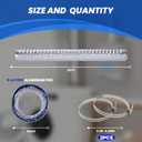 Dryer Vent Hose 4 Inch x 25FT - Flexible Aluminum Dryer Hose with 2 Clamps - Heavy-Duty 6-Layer Dryer Vent Hose for Tight Spaces, HVAC, Bathroom, and Kitchen Exhaust Ventilation