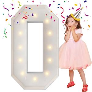 4FT Marquee Light Up Letters, Large Marquee Letters, Big Letter For Engagement Wedding Graduation Prom 2026 Decorations Birthday Party Backdrop Decor, Balloon Arch Kit Letter O