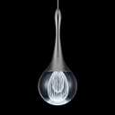 LED Pendant Light Kitchen Island Raindrop Crystal Pendant Lights Dimmable Chrome Modern Hanging Light for Bedroom Bathroom Living Room 6000K Cool White, 1 Pack