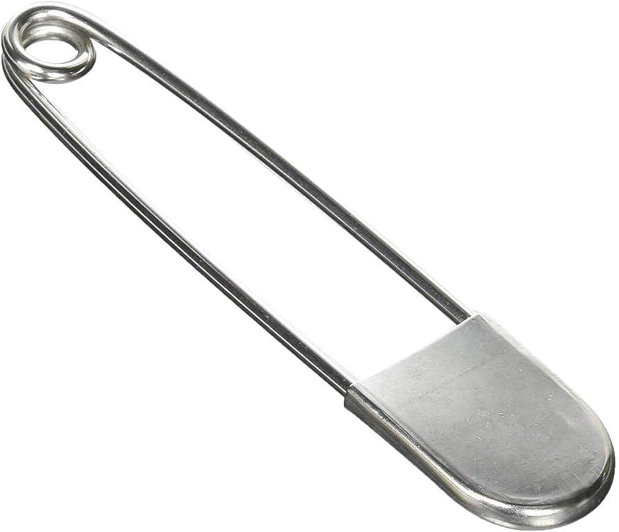 15 PCS Extra Large Stainless Steel Safety Pins in Length of 5 inches for Blanket Laundry Key Ring Outdoor