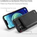 Vinich for iPhone 12/12 Pro Wallet Case with Card Holder, RFID Blocking Credit Slots Kickstand Shockproof Phone Cover Fit for iPhone 12/12 Pro 6.1" Carbon Black