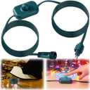 1/2 Inch Power Cord with On/Off Foot Switch,6ft Extension Cord LED Lights Connector for Christmas Tree Lights, Manual Switch, Foot Pedal Compatible, Ip44 Indoor Raintight Connector