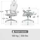 Tervo Model Y | Folding Office Chair for Small Spaces | Gaming Chair for Adults & Kids | Ergonomic Mesh Computer Chair | Foldable Desk Chair Home Work |, Oversized